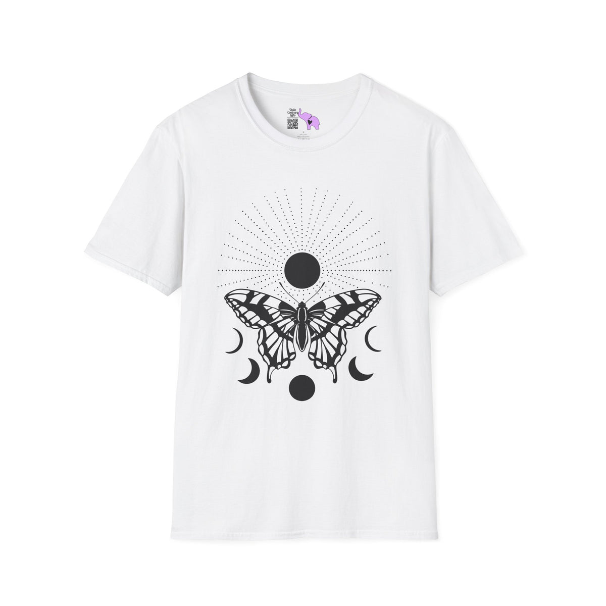 Butterfly w/Sun, Moon, & Stars Adult T-shirt