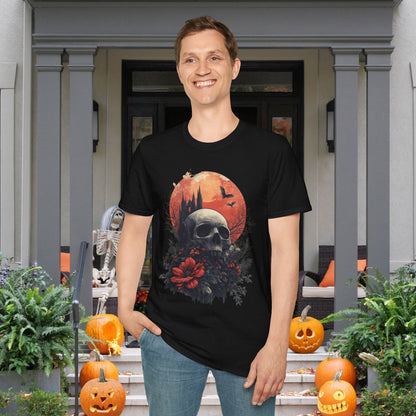 Halloween Graveyard Adult T-shirt