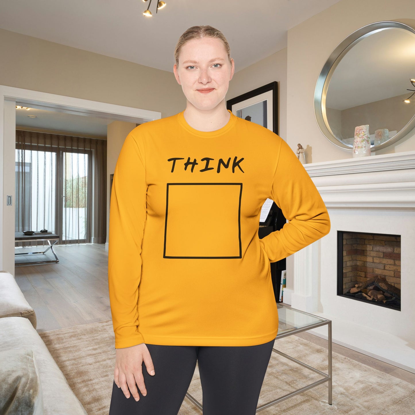Think (Outside The Box) Adult Long Sleeve Tee