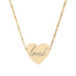 'loved' Engraved Heart Necklace
