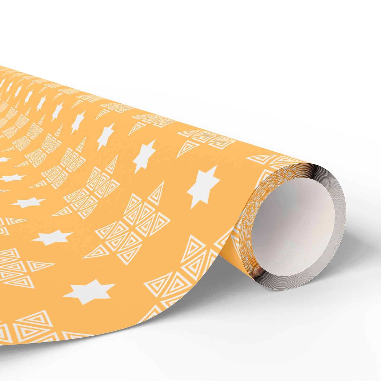 Gold Star of David Hanukkah Wrapping Paper
