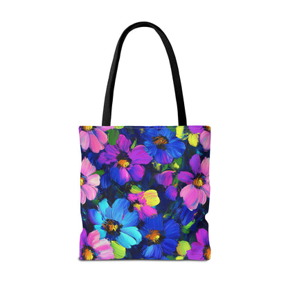 Watercolor Daisies Canvas Tote Bag