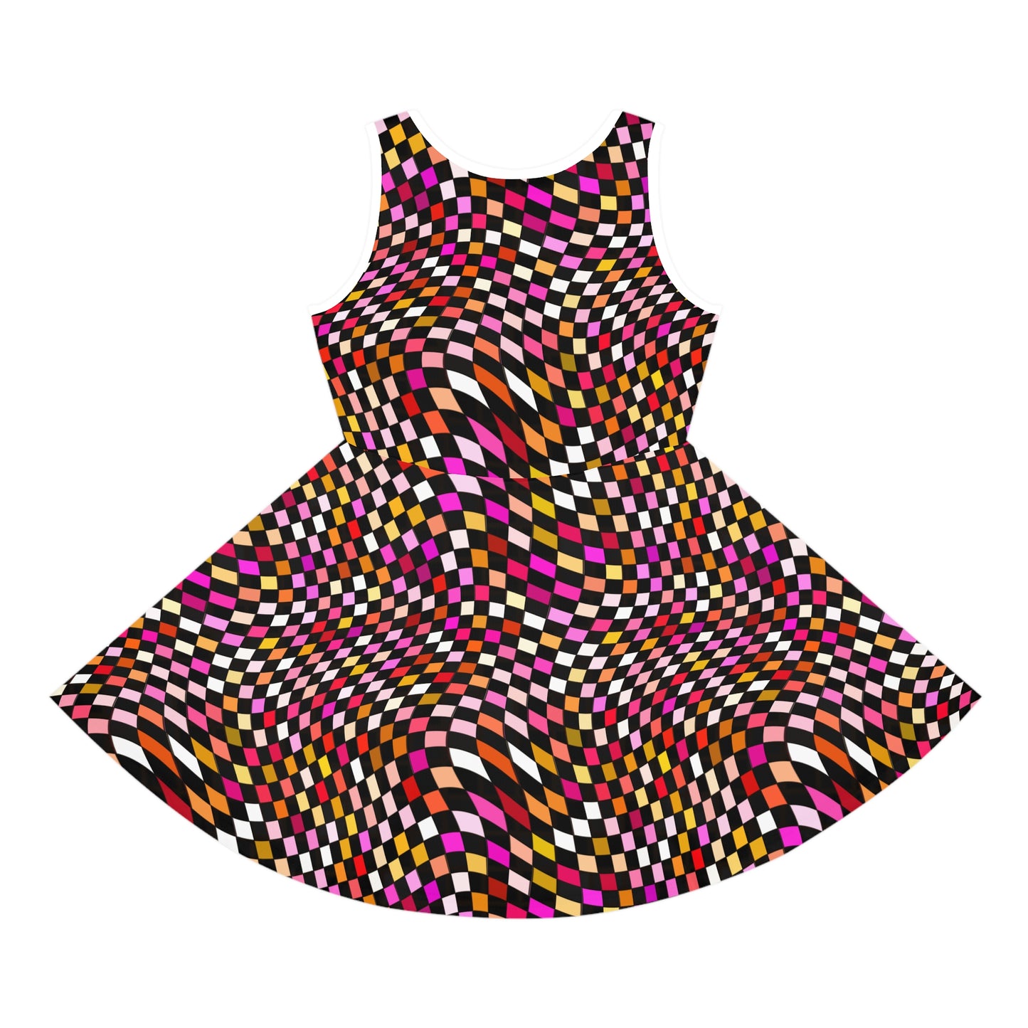 Warped Red Checkered Girls Sundress