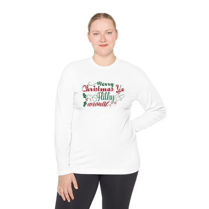 Merry Christmas Ya Filthy Animal Adult Long Sleeve Tee