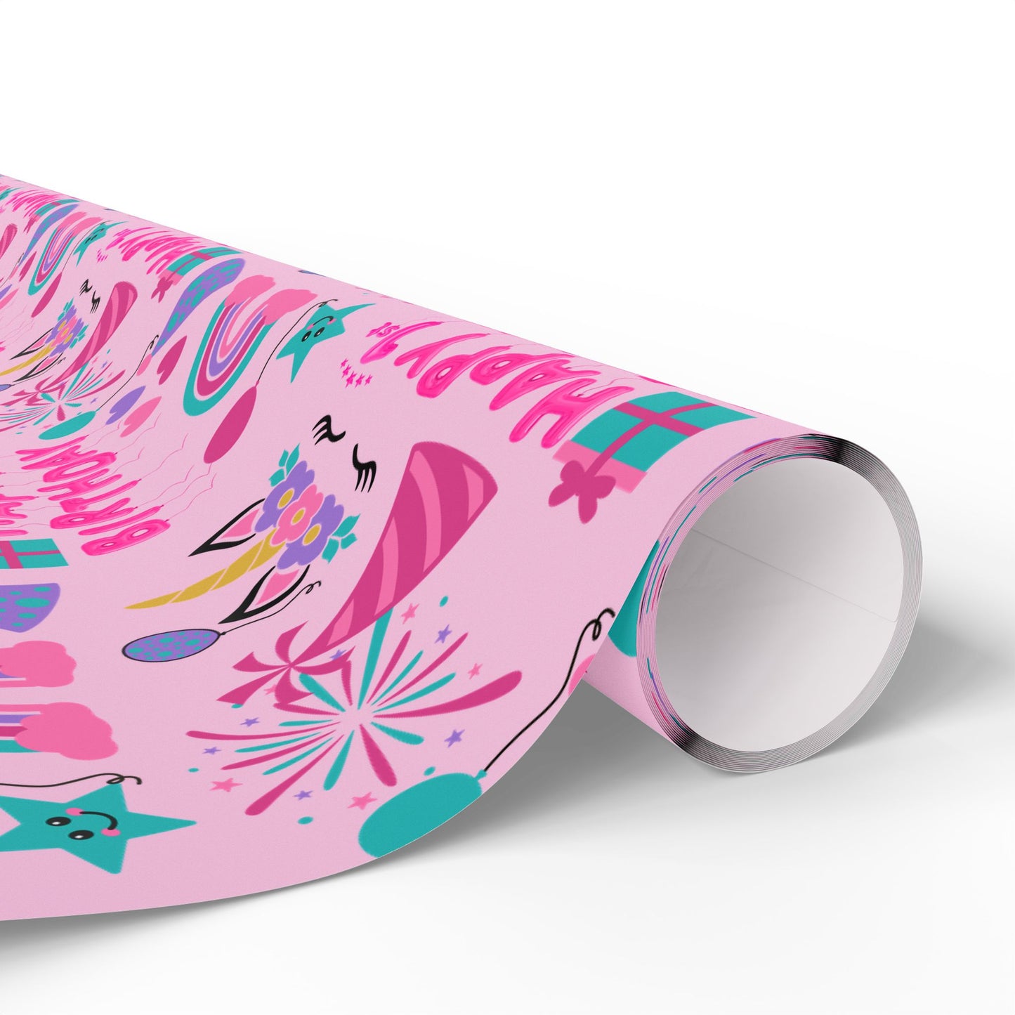 Girls 1st Birthday Wrapping Paper