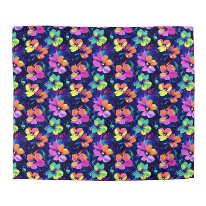 Watercolor Flowers Microfiber Duvet Cover