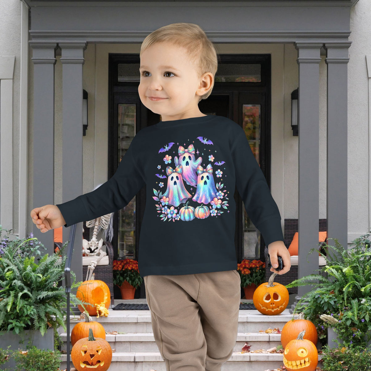Haunted in Pastels Toddler Long Sleeve Tee