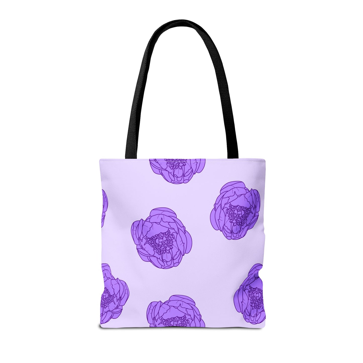 Lilac Mist Peonies Canvas Tote Bag