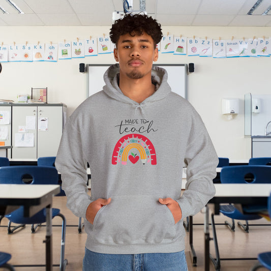 Made to Teach Rainbow Heavy Blend™ Hooded Sweatshirt