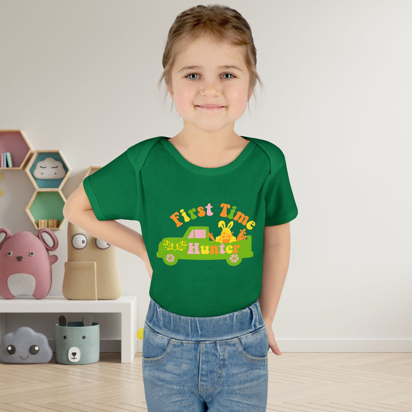 First Time Hunter (Easter) Infant Baby Rib Bodysuit