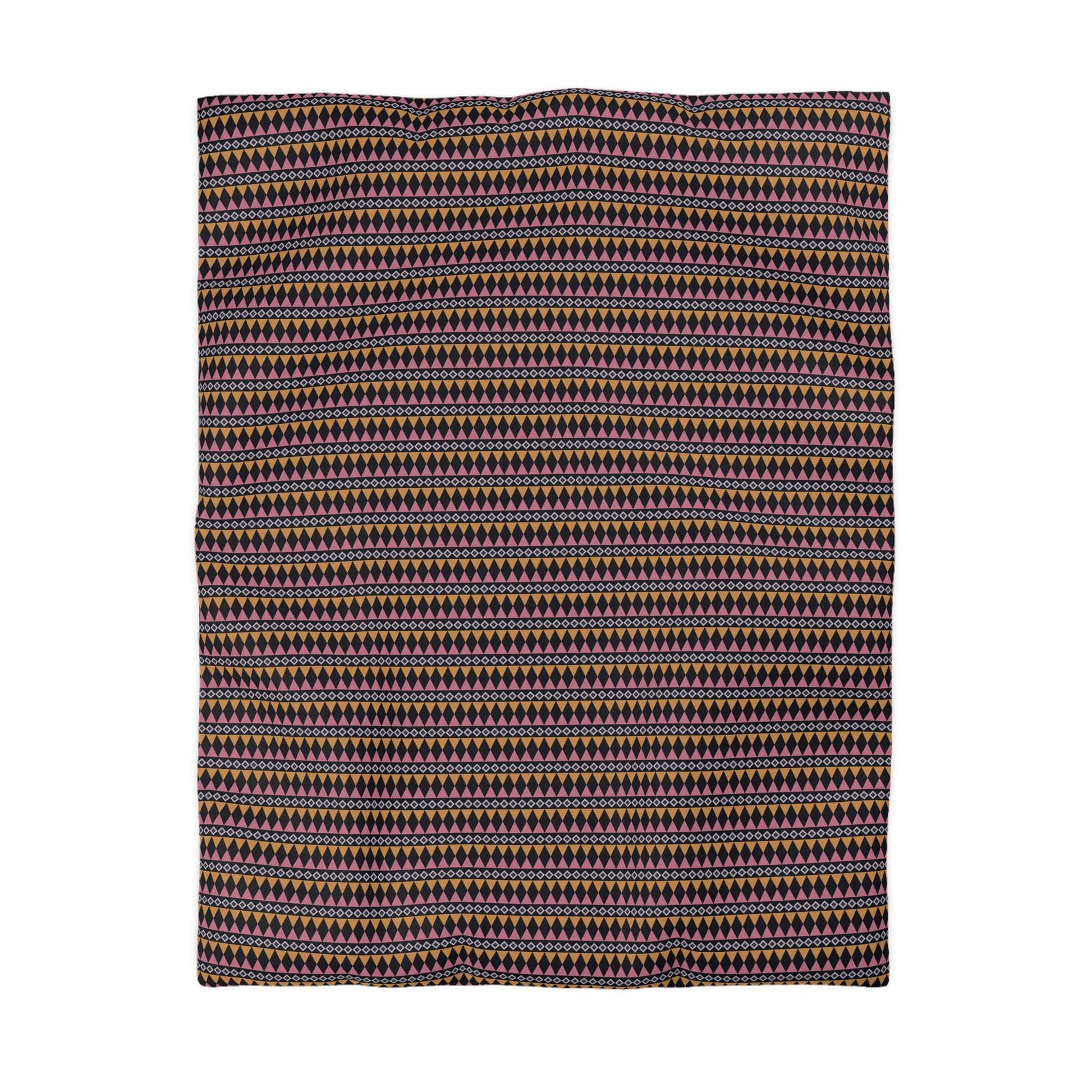 Midnight Clay Cairn Stripes Microfiber Duvet Cover