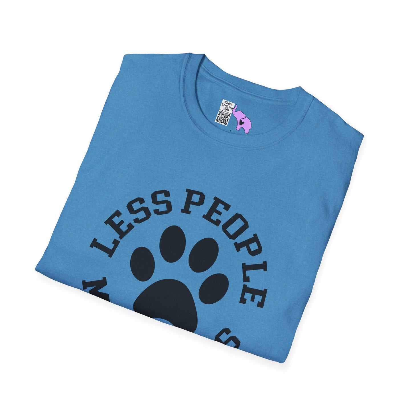 Less People More Dogs Adult T-shirt