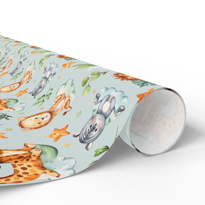 Cute Safari Animals Wrapping Paper