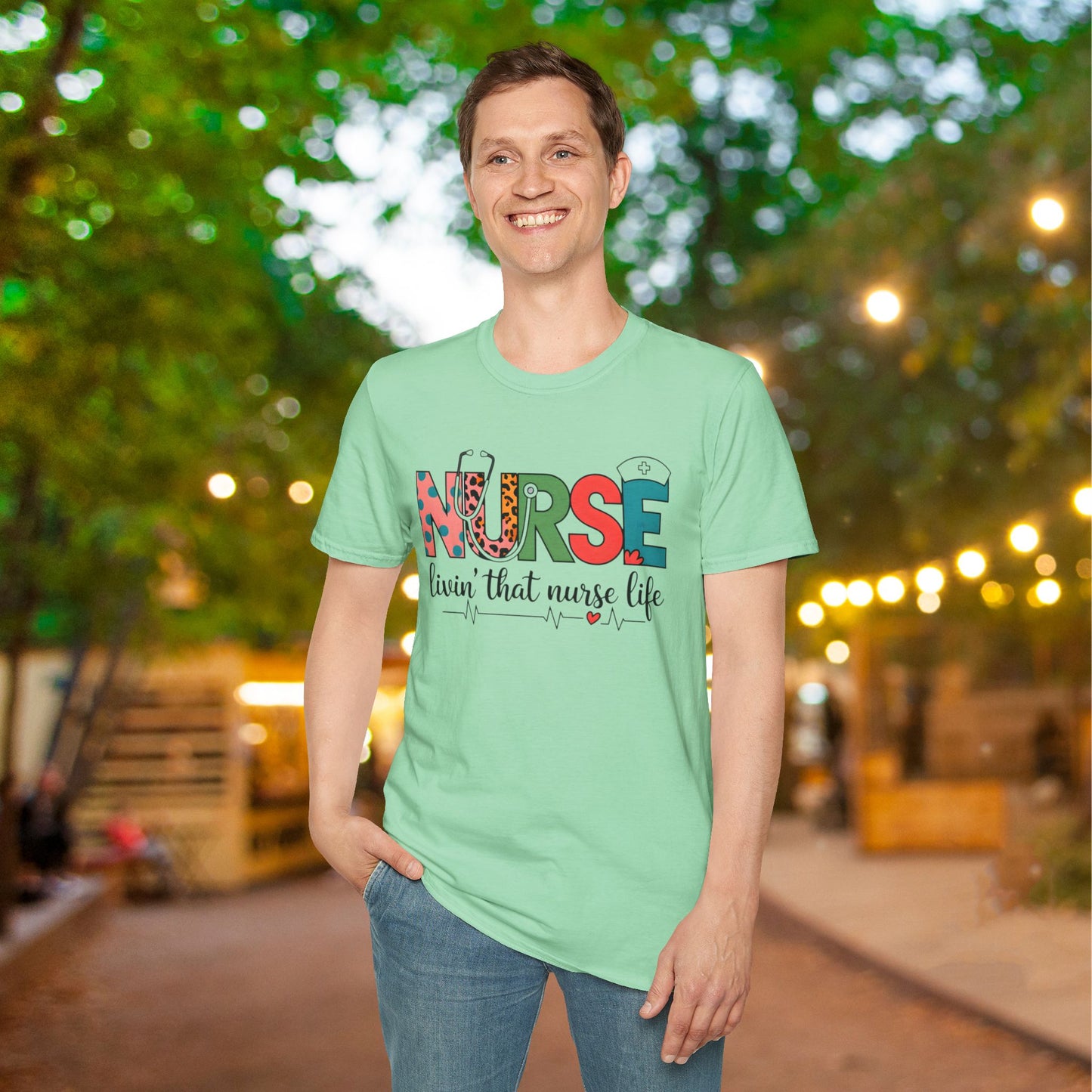 Nurse Livin' That Nurse Life Adult T-shirt