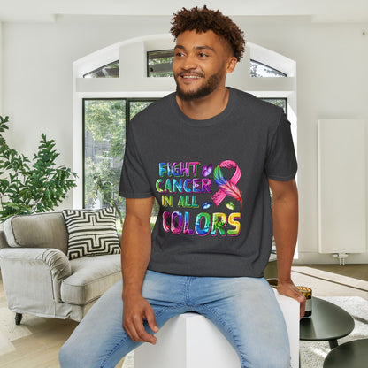 Fight Cancer in All Colors 8 Adult T-shirt