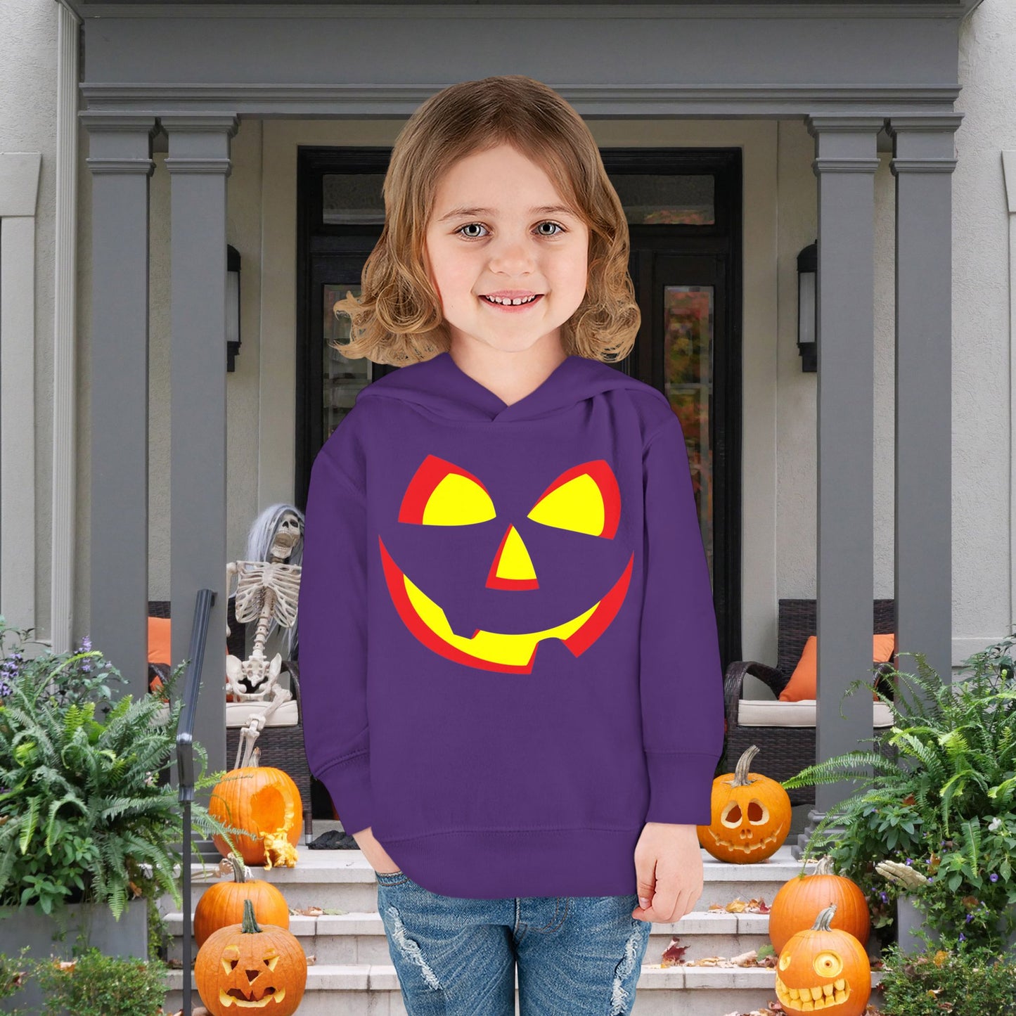 Pumpkin Smile Toddler Hoodie