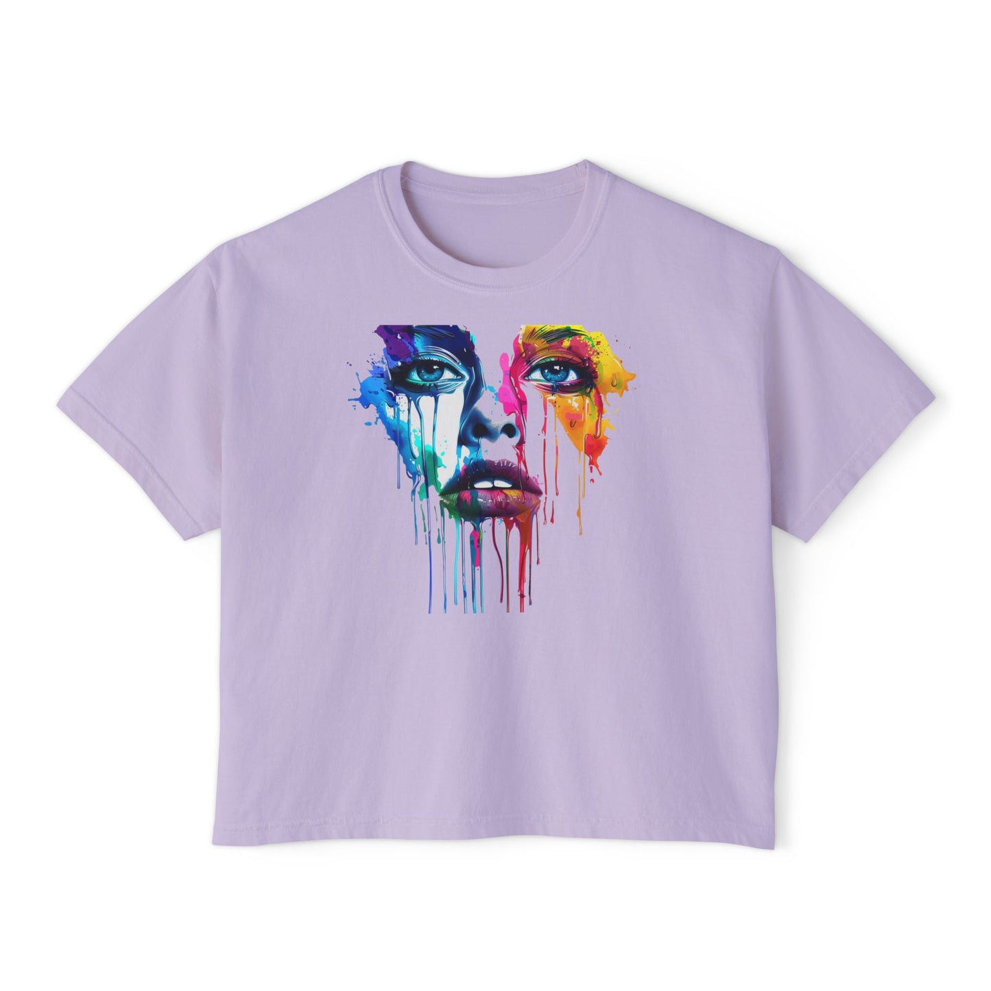 Colorful Face Women's Boxy Tee