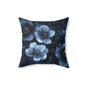 Midnight Blossoms Throw Pillow