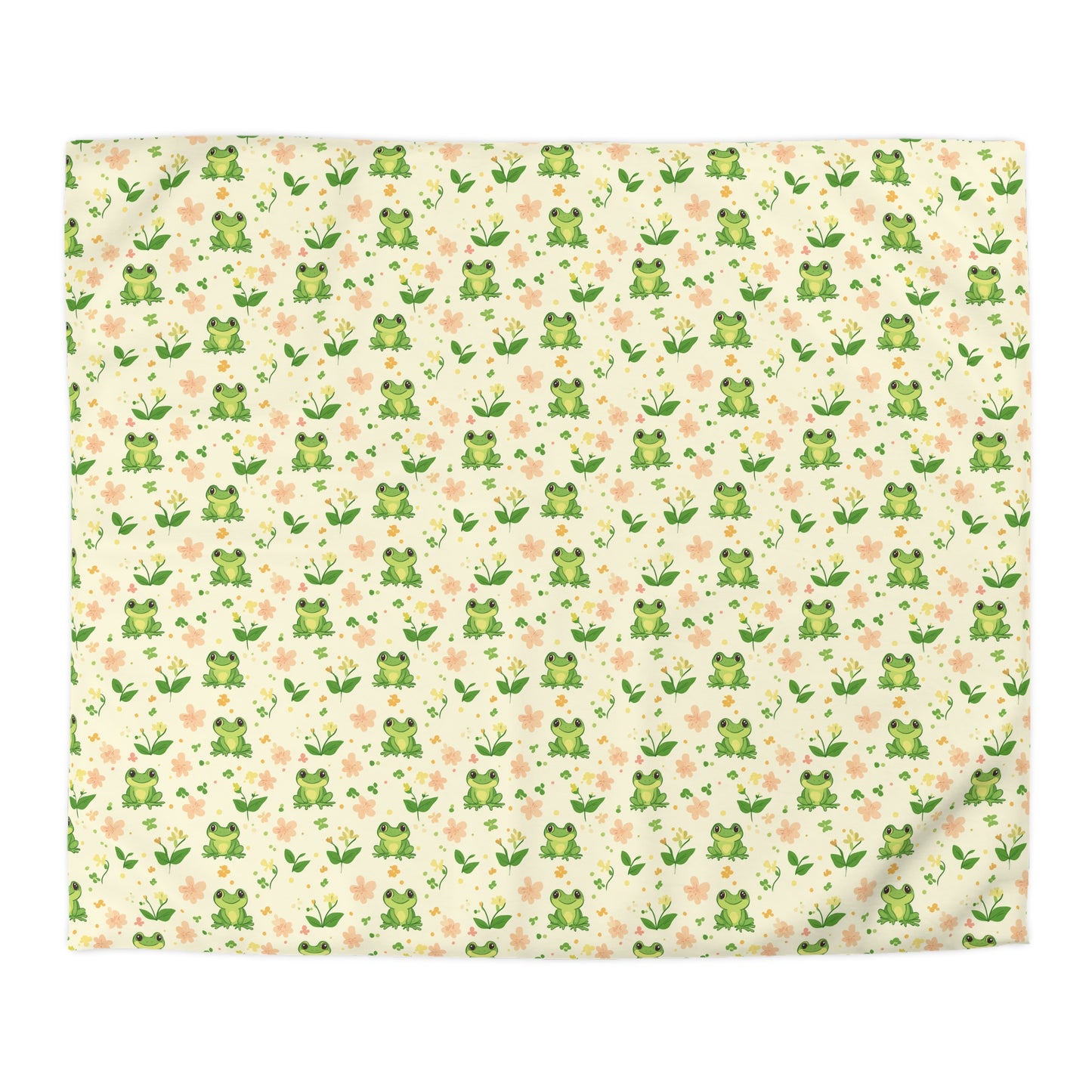 Froggy Meadow Microfiber Duvet Cover