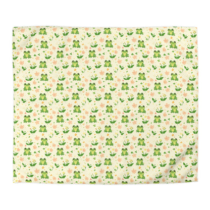 Froggy Meadow Microfiber Duvet Cover
