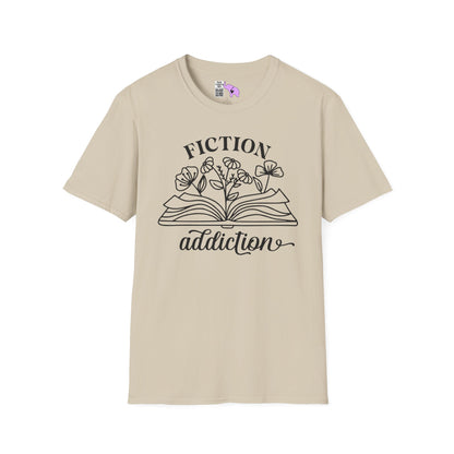 Fiction Addiction (Flowers, Open Book) Adult T-shirt