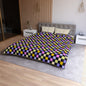 Joyful Checkerboard Microfiber Duvet Cover