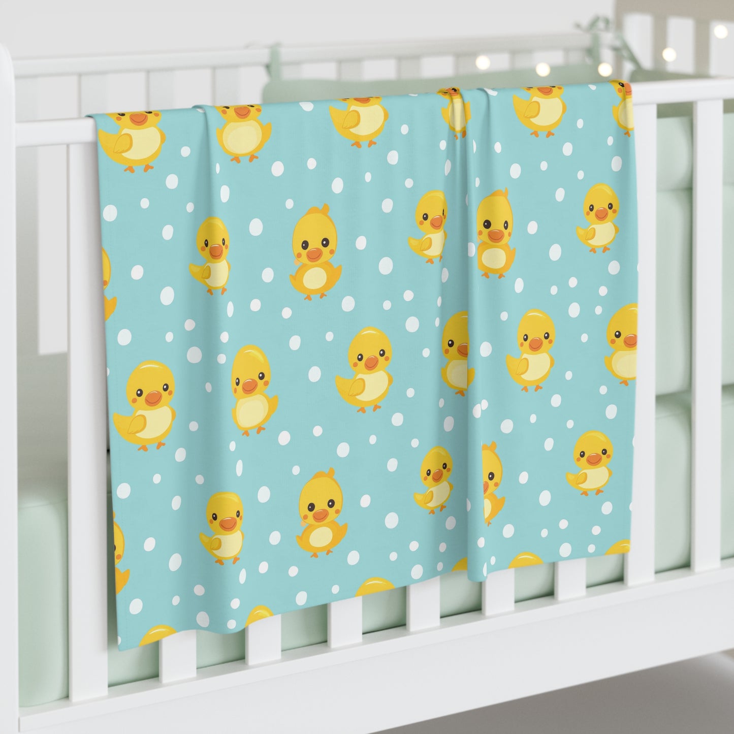 Ducky Dot Parade Swaddle Blanket