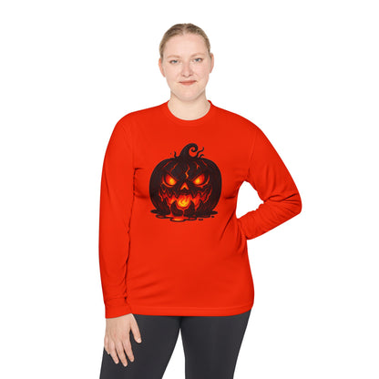 ""Inferno Jack-O’-Lantern Adult Long Sleeve Tee