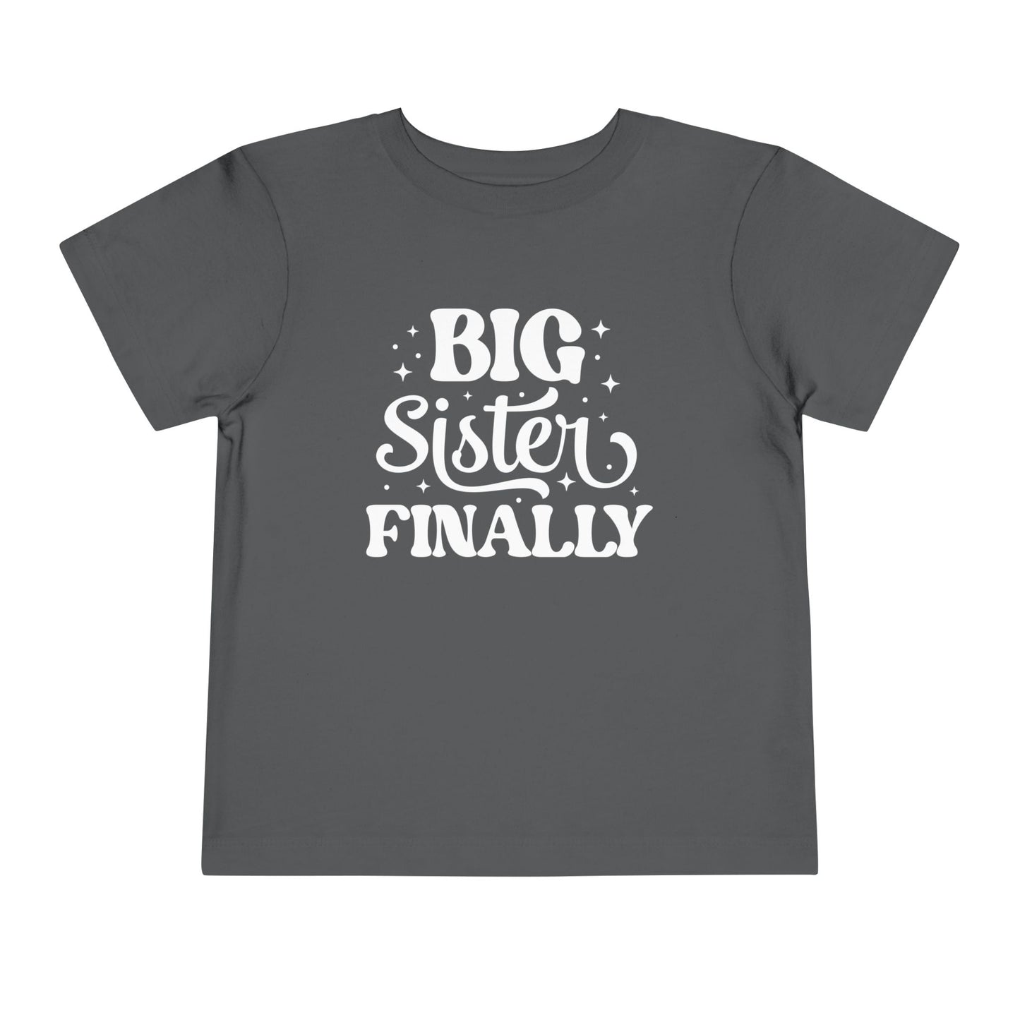 Big Sister Finally (Stars) Toddler Tee
