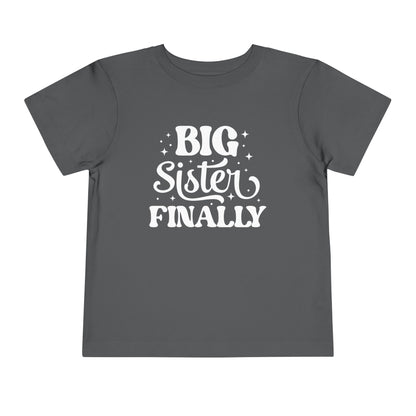 Big Sister Finally (Stars) Toddler Tee