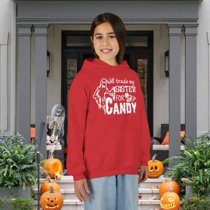 Will Trade My Sister For Candy Youth Heavy Blend Hoodie
