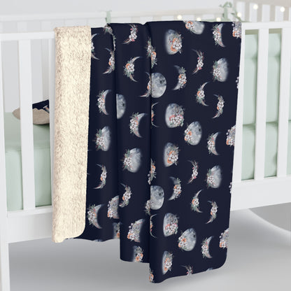 Lunar Garden Fleece Blanket