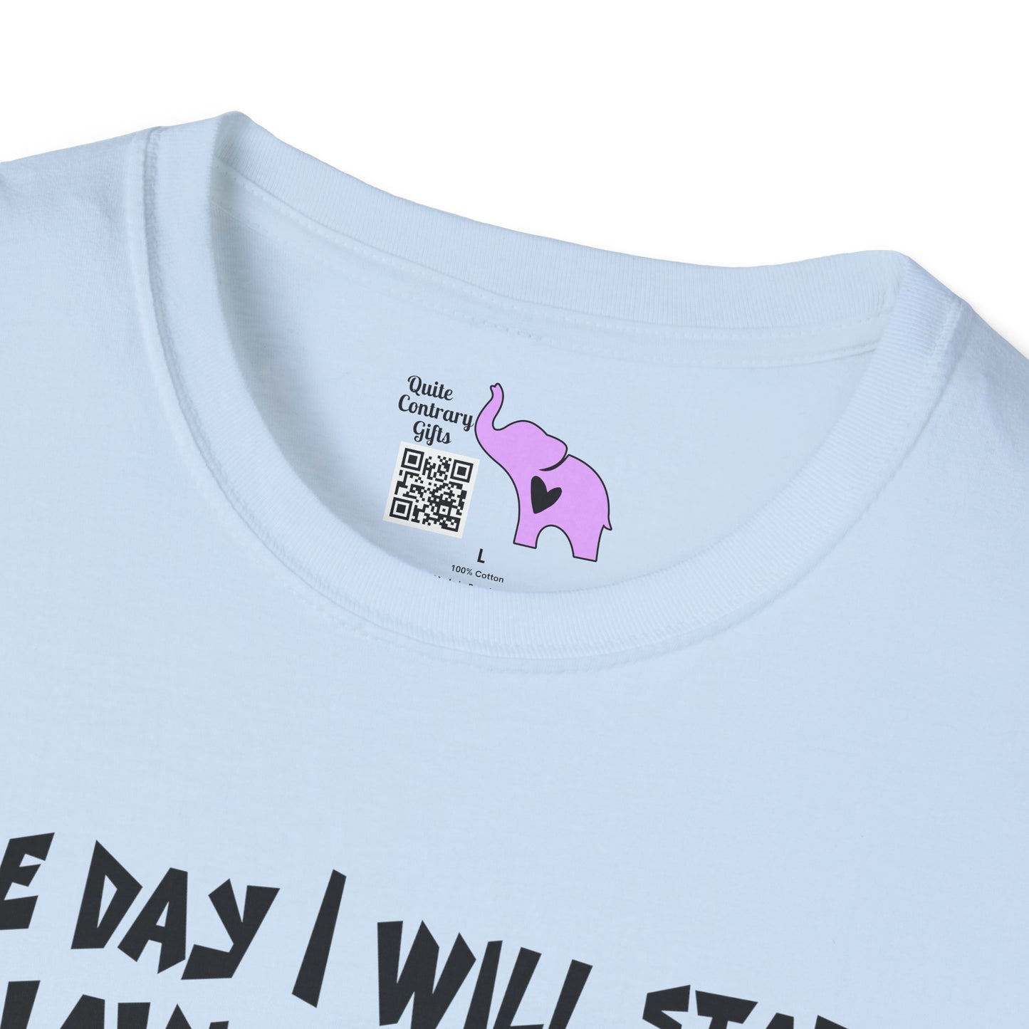 One Day I Will Start Behaving Myself... Adult T-shirt