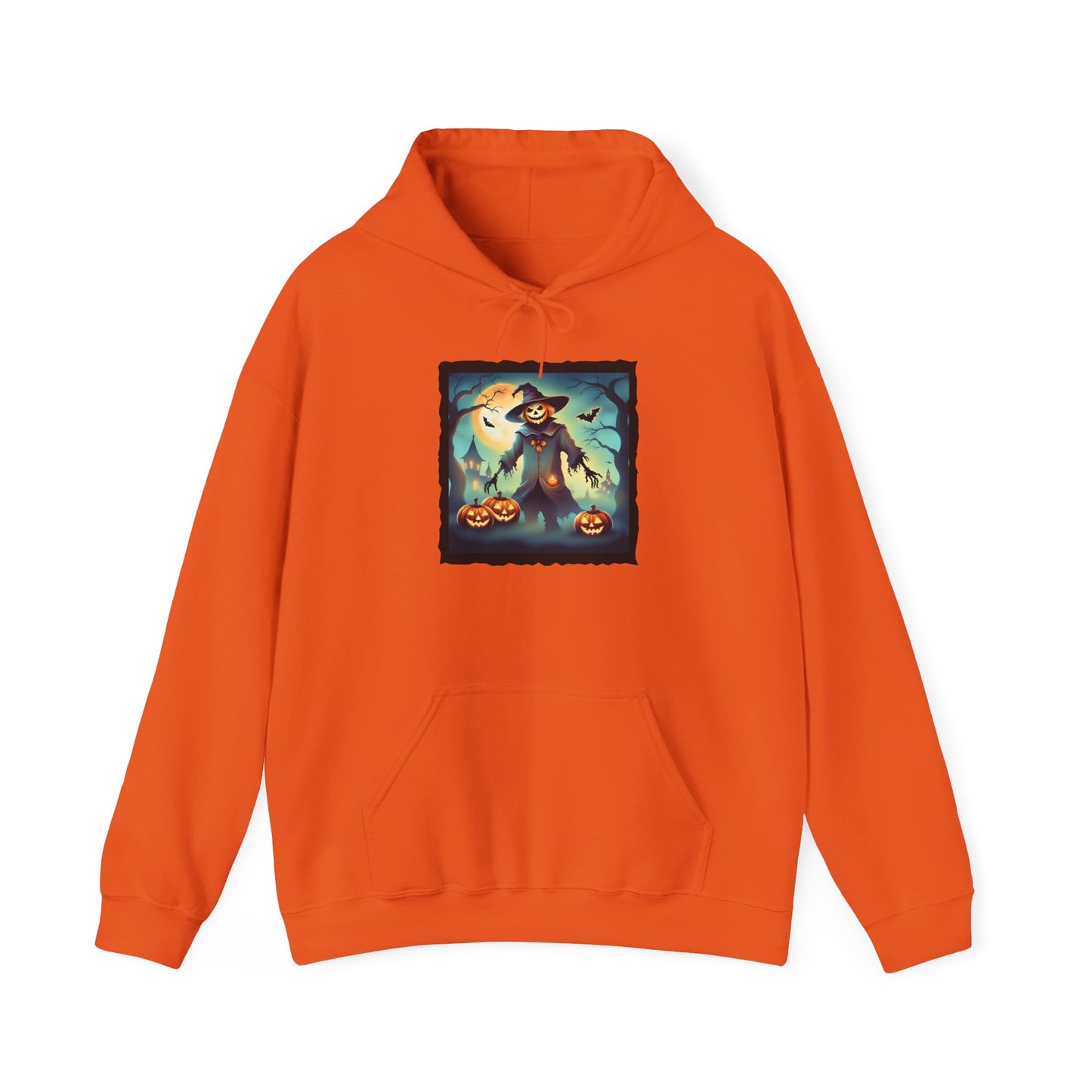 Halloween Scarecrow w/Pumpkins 3 Heavy Blend™ Hooded Sweatshirt