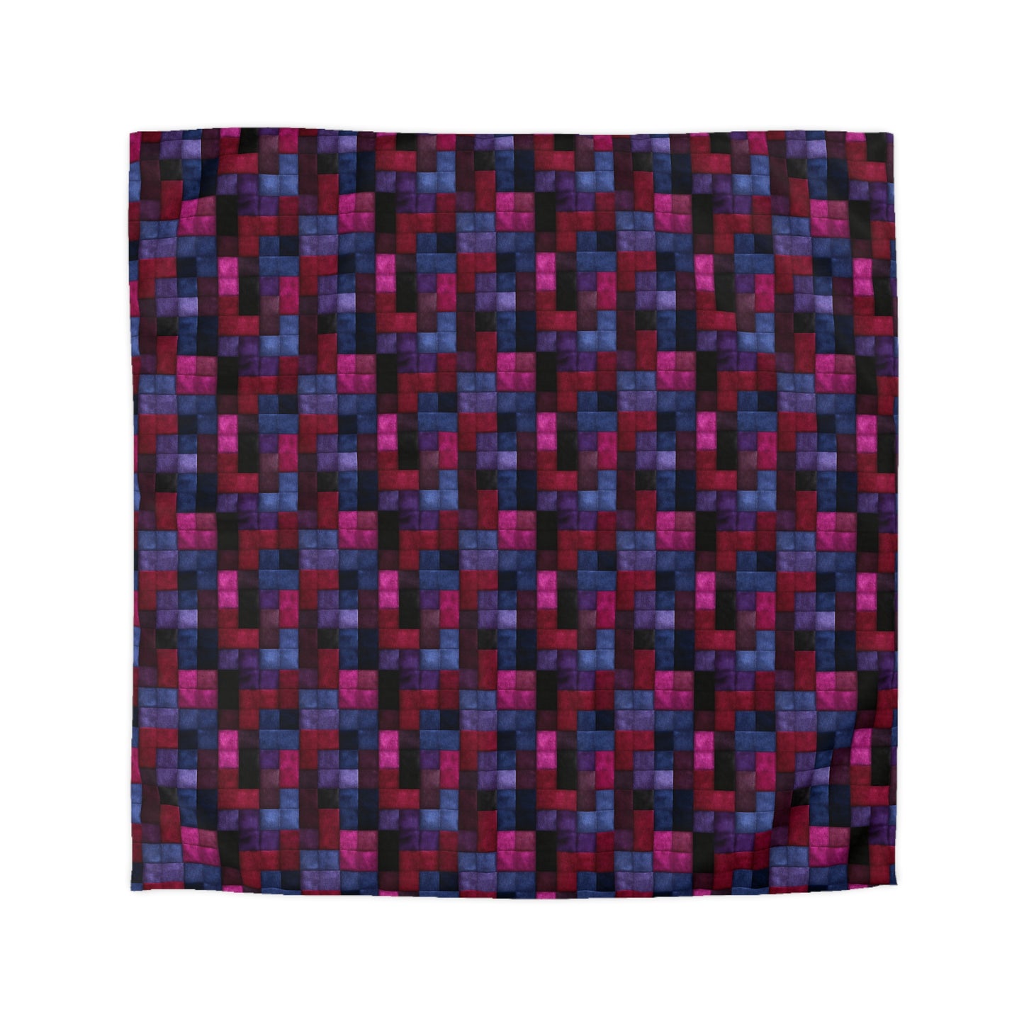 Velvet Mosaic Print Microfiber Duvet Cover