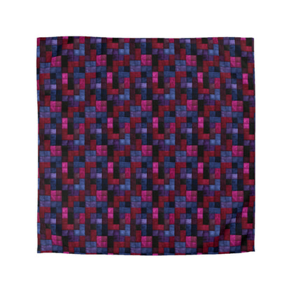 Velvet Mosaic Print Microfiber Duvet Cover