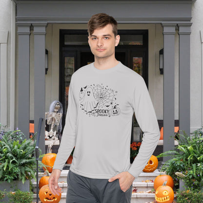Spooky Season (Ghosts & Spider Webs) Adult Long Sleeve Tee