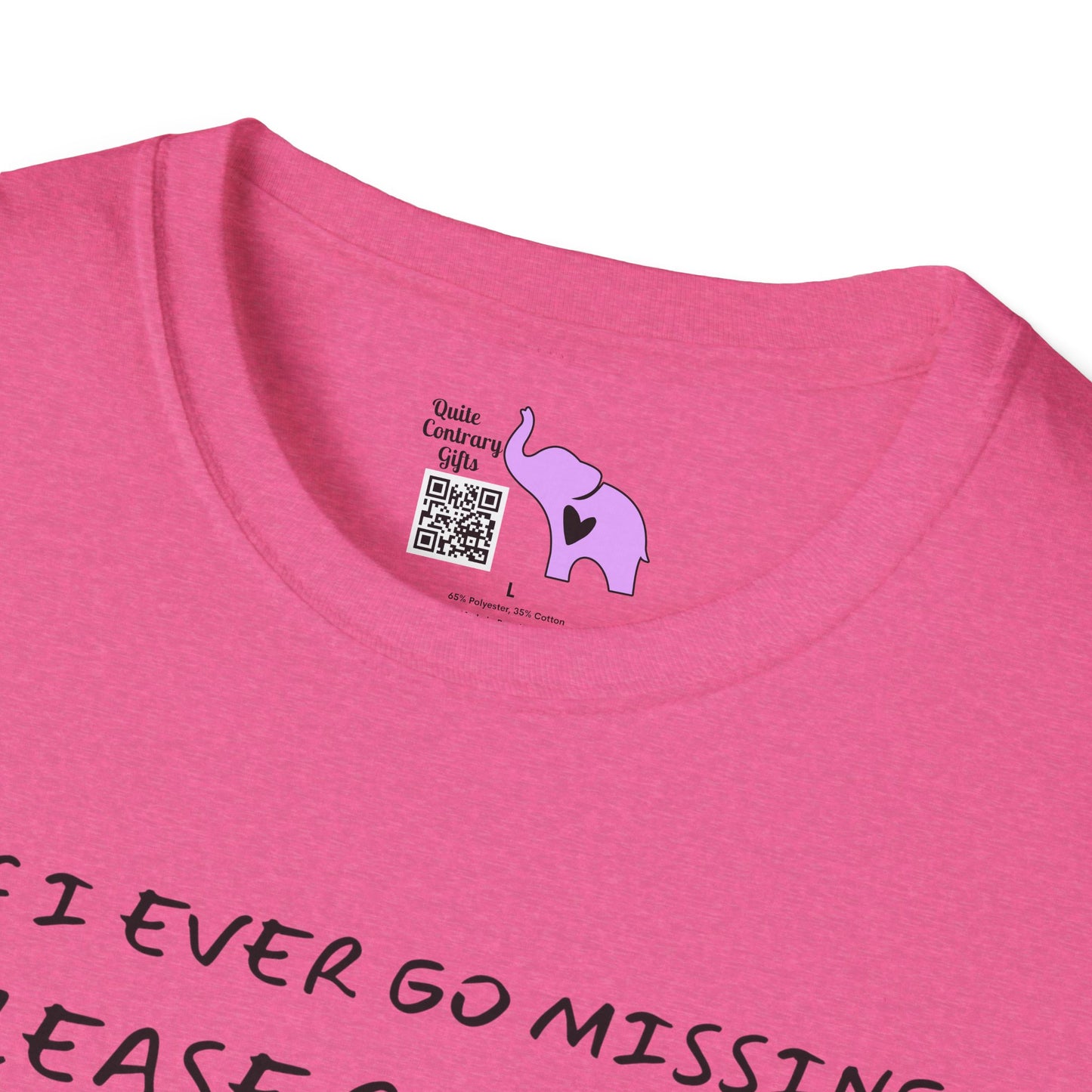 If I Go Missing Follow My Kids... Adult T-shirt