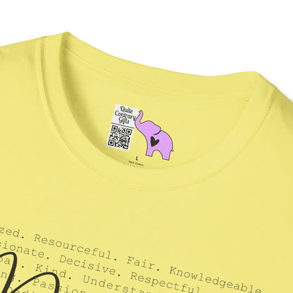 Principal (Descriptive Words) Adult T-shirt