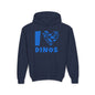 I Love Dinos (Dino Heart) Youth Heavy Blend Hoodie