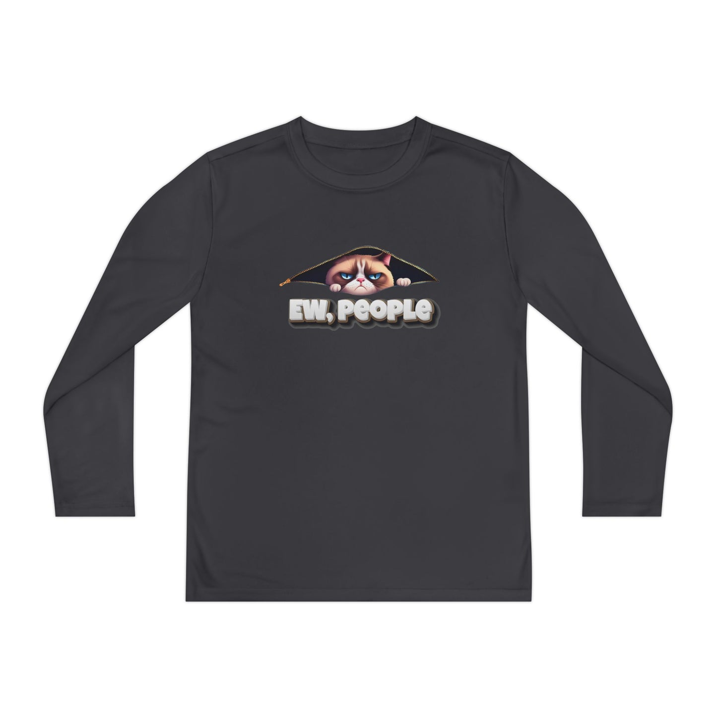 Ew People (Grumpy Cat) Youth Long Sleeve Tee