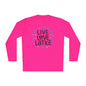 Hanukkah Live Love Latke Adult Long Sleeve Tee