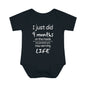 I Just Did 9 Months on the inside Infant Baby Rib Bodysuit