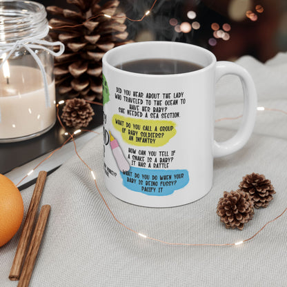 Emergency New Dad Jokes Ceramic Mug, (11oz, 15oz)
