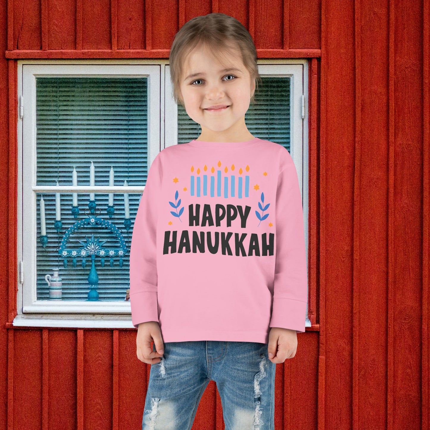 Happy Hanukkah 5 Toddler Long Sleeve Tee