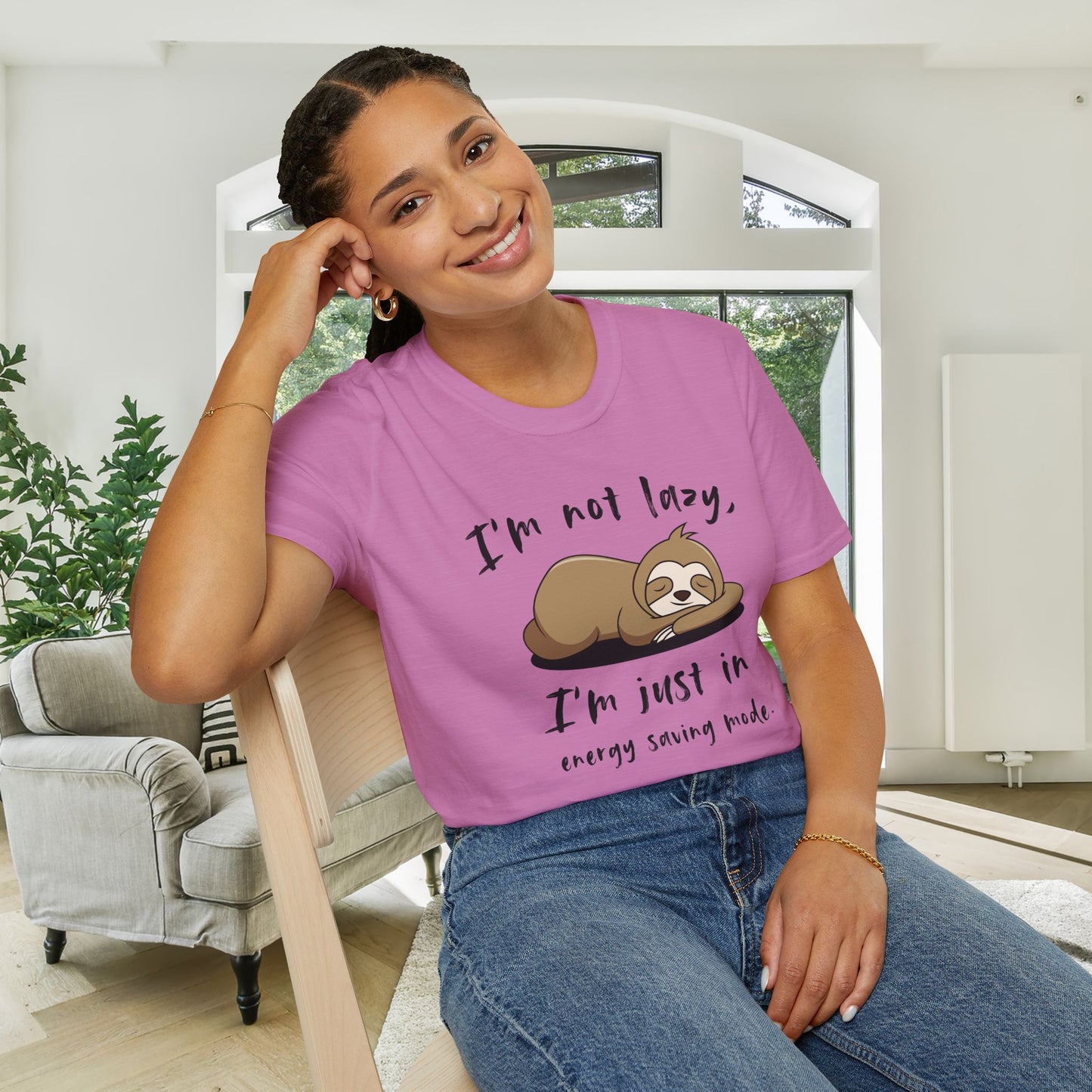 I'm Not Lazy, I'm Just In Energy Saving Mode Adult T-shirt