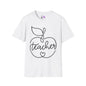 Teacher w/Apple Adult T-shirt