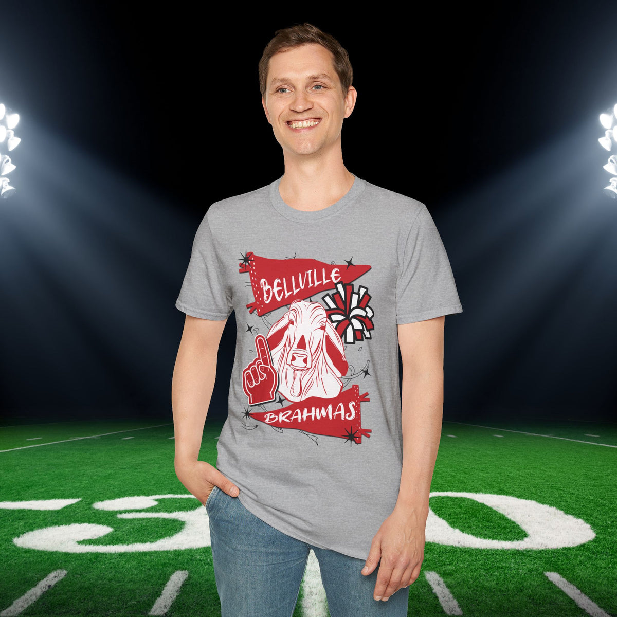 Bellville Brahmas #1 Adult T-shirt