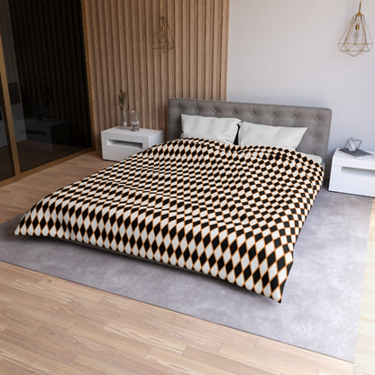 Midnight Ember Harlequin Microfiber Duvet Cover
