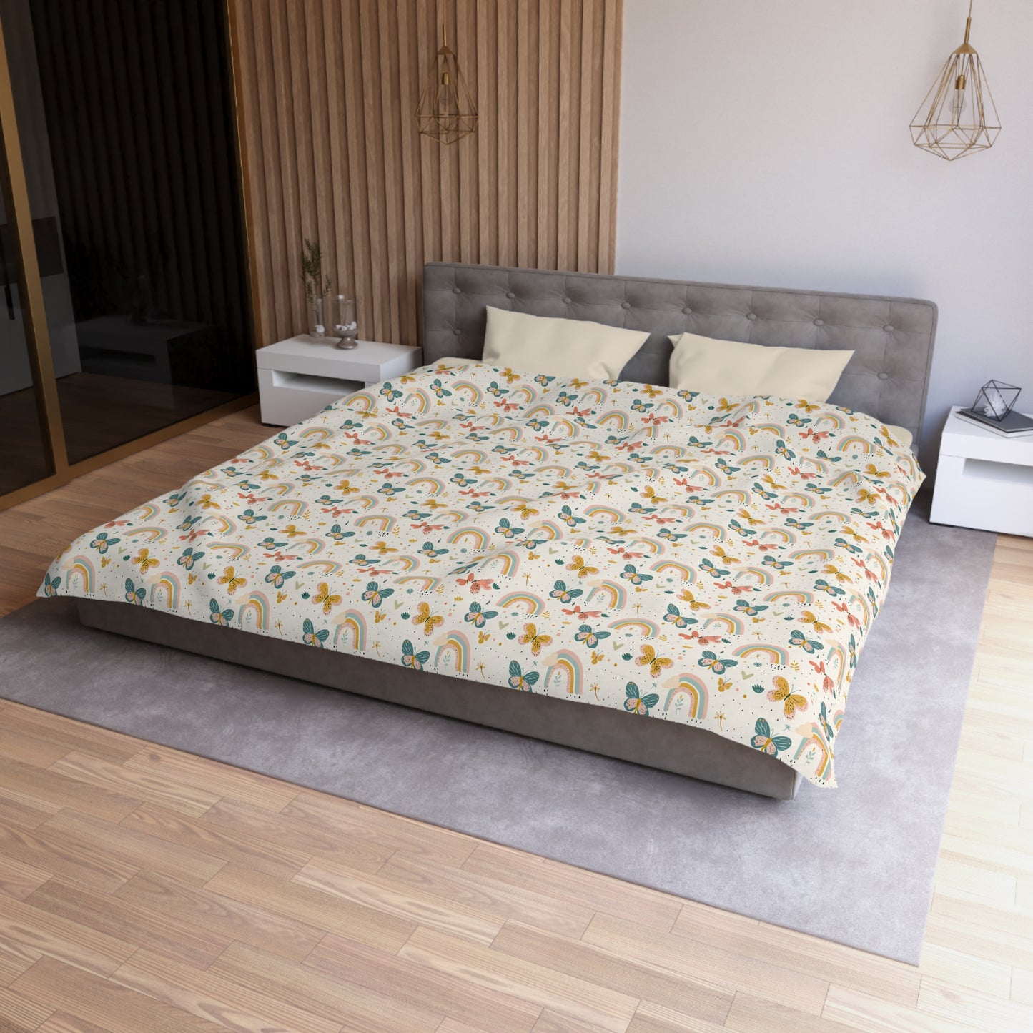 Whispering Wings & Rainbows Duvet Bedding Set